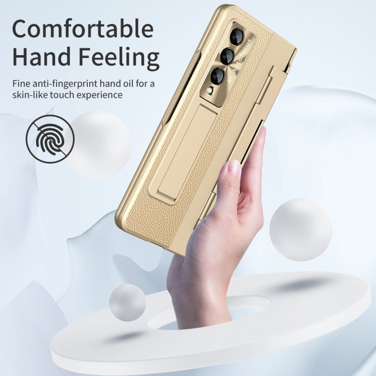 For Samsung Galaxy Z Fold4 Integrated Full Coverage Phone Case with Hinge(Gold) by buy2fix