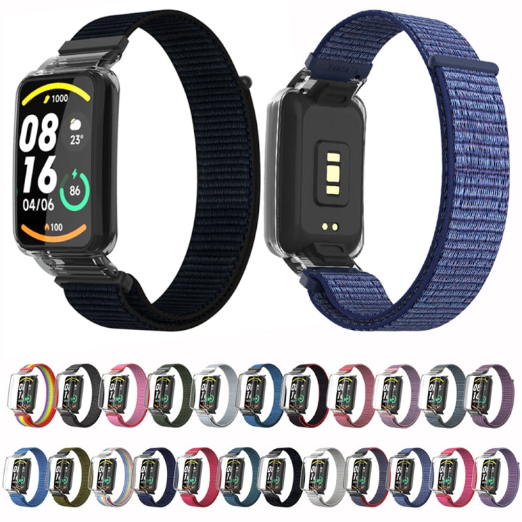For Xiaomi Mi Band 7 Pro Integrated PC Protective Case + Nylon Loop Watch Band(Black) by buy2fix