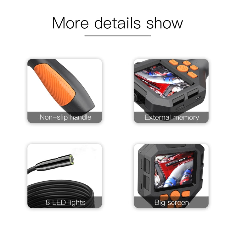 3.9mm P10 2.8 inch HD Handheld Endoscope with LCD Screen, Length:10m by buy2fix