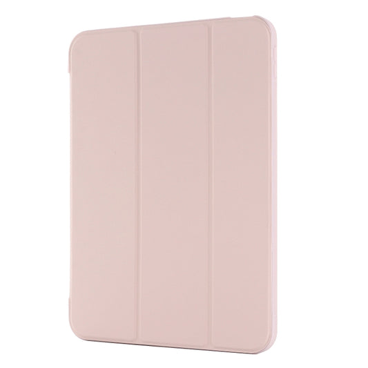 For iPad 2025 / 2022 Tri-fold Holder Tablet Leather Case(Pink) by buy2fix