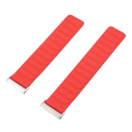 For Fitbit Versa 4 / 3 / Sense 2 20mm Silicone Magnetic Watch Band(Red) by buy2fix