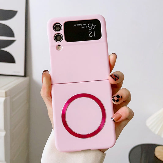For Samsung Galaxy Z Flip4 Skin Feel MagSafe Magnetic Phone Case(Pink) by buy2fix