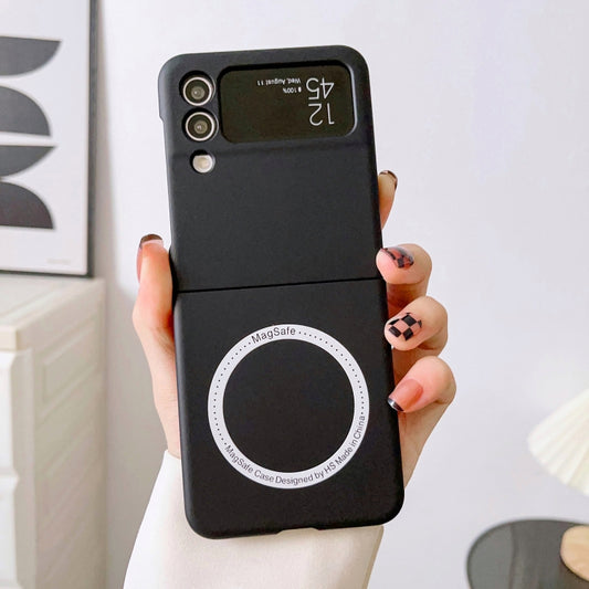 For Samsung Galaxy Z Flip4 Skin Feel MagSafe Magnetic Phone Case(Black) by buy2fix