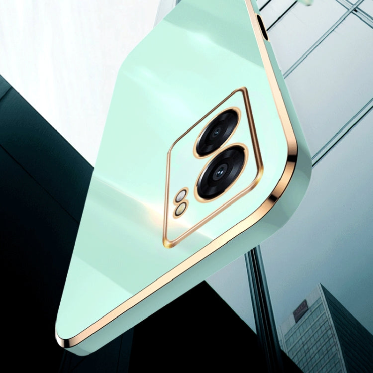 For OPPO A57 XINLI Straight Edge 6D Electroplate TPU Phone Case(Pink) by buy2fix