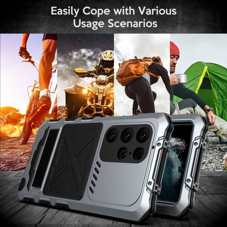 For Samsung Galaxy S23 Ultra 5G R-JUST Life Waterproof Dustproof Shockproof Phone Case(Silver) by R-JUST