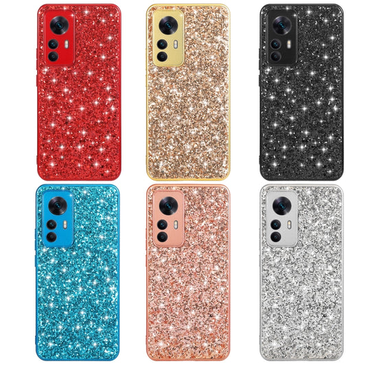 For Xiaomi 12T Pro Glitter Powder Shockproof TPU Protective Case(Silver) by buy2fix