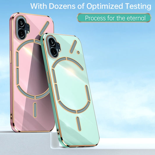 For Nothing Phone 1 XINLI Straight Edge 6D Electroplate TPU Phone Case(Mint Green) by buy2fix