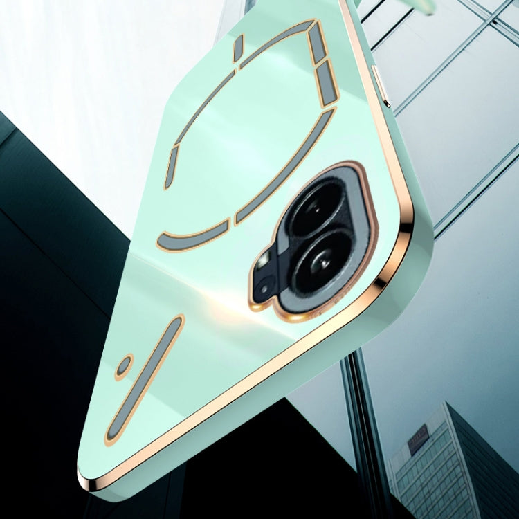 For Nothing Phone 1 XINLI Straight Edge 6D Electroplate TPU Phone Case(Black) by buy2fix