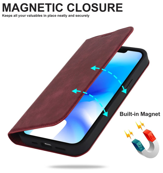 For iPhone 14 Wireless Charging Magsafe Leather Phone Case(Red) by buy2fix