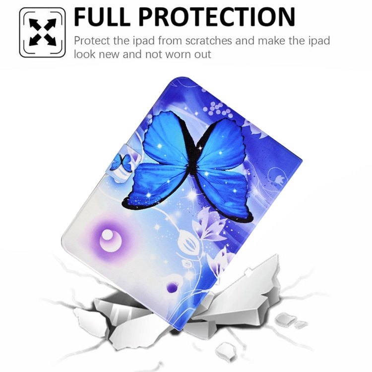 For Lenovo Tab M10 HD Gen 2 Electric Pressed TPU Smart Leather Tablet Case(Blue Butterfly) by buy2fix
