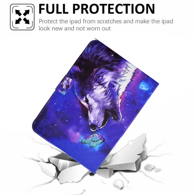 For iPad mini 6 / mini 2024 Electric Pressed TPU Smart Leather Tablet Case(Butterfly Wolf) by buy2fix