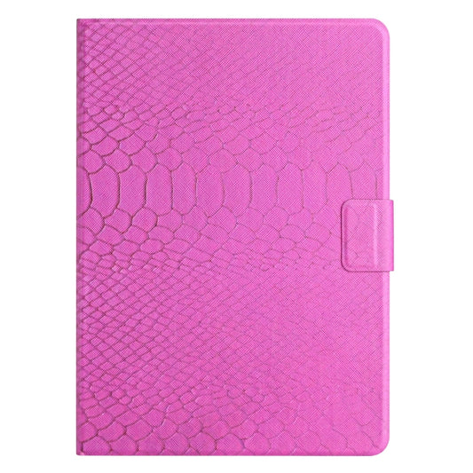 For Huawei MediaPad M5 lite 10.1 Solid Color Crocodile Texture Leather Smart Tablet Case(Rose Red) by buy2fix