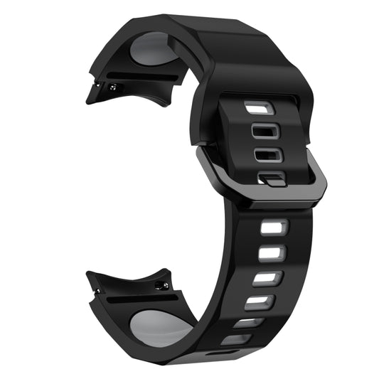 For Samsung Galaxy Watch5 Pro Wave Two Color Silicone Watch Band(Black Grey) by buy2fix