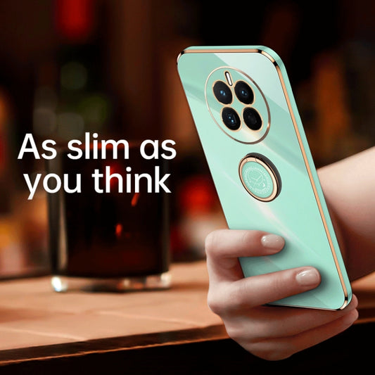 For Huawei nova 10 XINLI Straight Edge 6D Electroplate TPU Phone Case with Ring Holder(White) by buy2fix