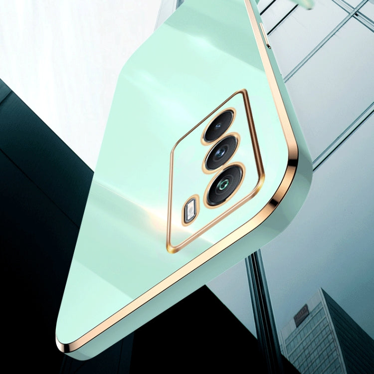 For vivo V25 XINLI Straight Edge 6D Electroplate TPU Phone Case(Pink) by buy2fix