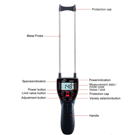BENETECH GM650A Grain Moisture Meter, Battery Not Included by BENETECH