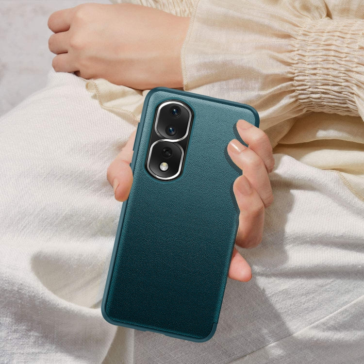 For Honor 80 Pro Leather + TPU Frame Shockproof Phone Case(Purple) by buy2fix