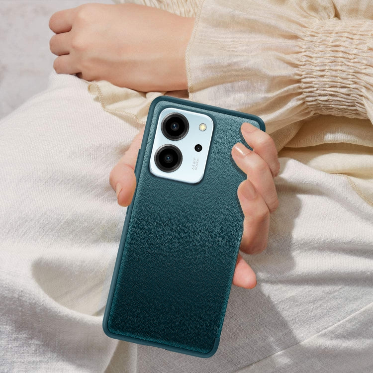 For Honor 80 SE Leather + TPU Frame Shockproof Phone Case(Black) by buy2fix