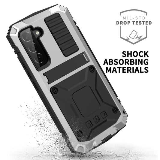 For Samsung Galaxy S23+ 5G R-JUST Life Waterproof Dustproof Shockproof Phone Case(Silver) by R-JUST