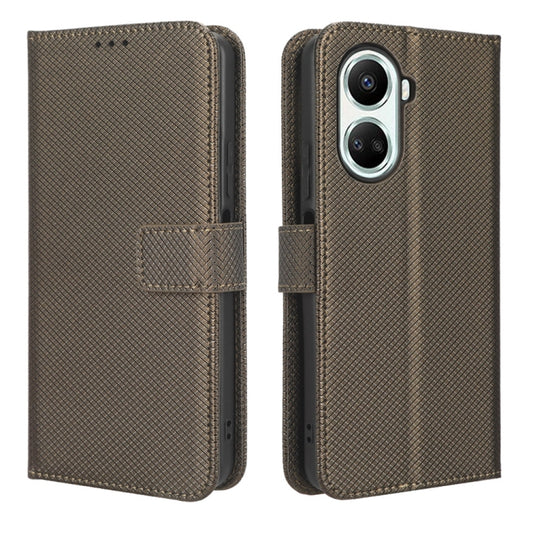 For Huawei nova 10 SE Diamond Texture Leather Phone Case(Brown) by buy2fix