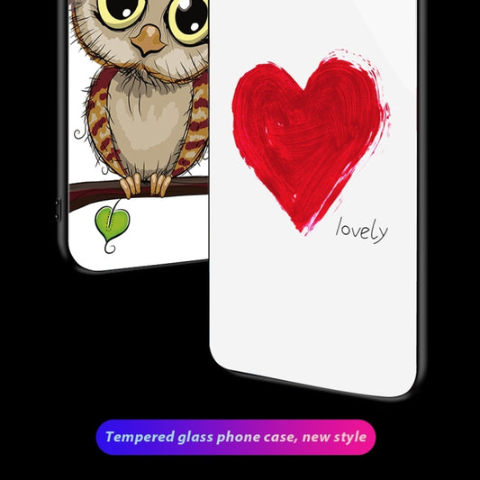 For Xiaomi Redmi A1+ Colorful Painted Glass Phone Case(Owl) by buy2fix