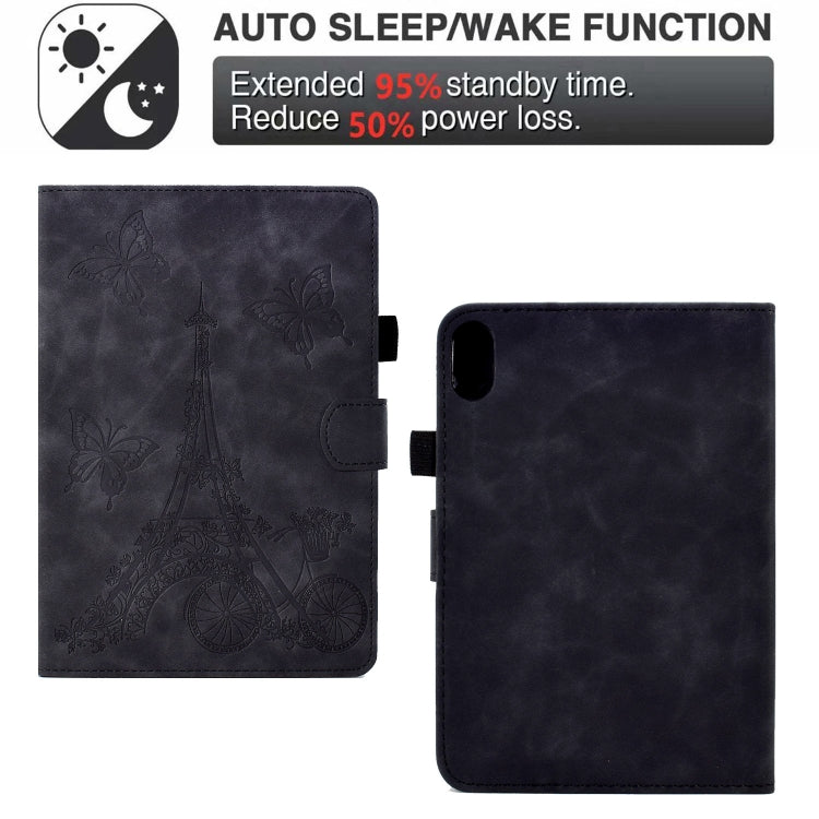 For iPad 2025 / 2022 Tower Embossed Leather Smart Tablet Case(Black) by buy2fix
