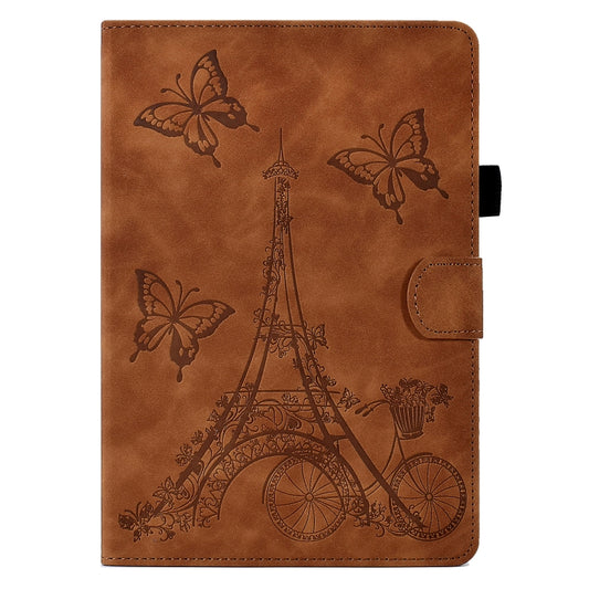 For Amazon Kindle Paperwhite 5 Tower Embossed Leather Smart Tablet Case(Brown) by buy2fix