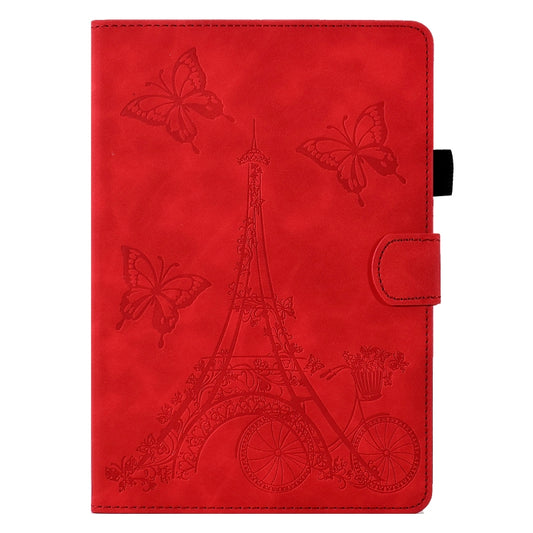 For Amazon Kindle Lite 2022 Tower Embossed Leather Smart Tablet Case(Red) by buy2fix