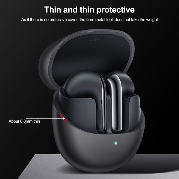 For Xiaomi Buds 4 Bluetooth Earphone Silicone Protective Case(Black) by buy2fix