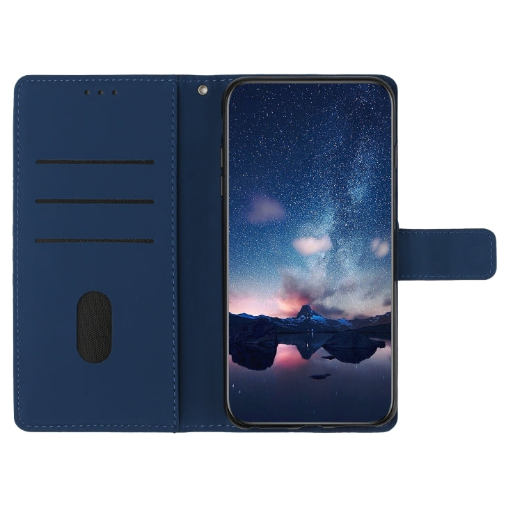 For Huawei P20 Pro Diamond Embossed Skin Feel Leather Phone Case with Lanyard(Dark Blue) by buy2fix