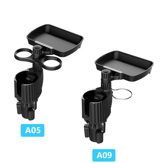 A09 Car Drink Water Cup Holder 360 Degree Rotating Dinner Plate(Black) by buy2fix