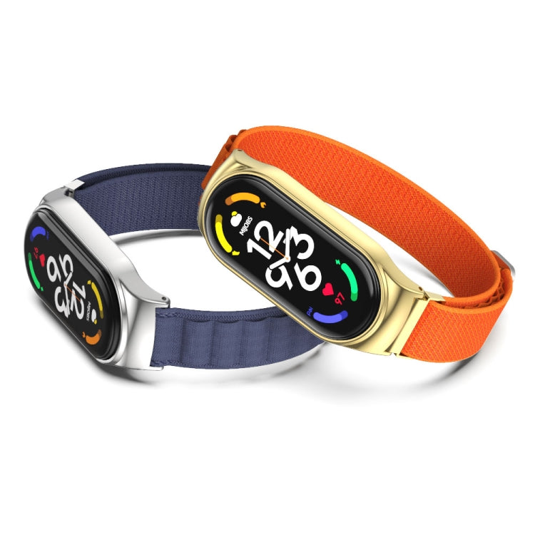 For Xiaomi Mi Band 7 / 7 NFC MIJOBS PLUS Nylon Breathable Watch Band(Black) by MIJOBS