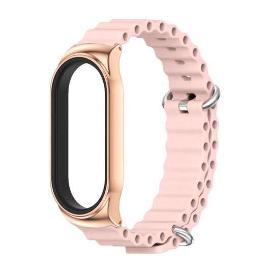 For Xiaomi Mi Band 7 / 7 NFC MIJOBS CS Marine Silicone Breathable Watch Band(Pink Rose Gold) by MIJOBS