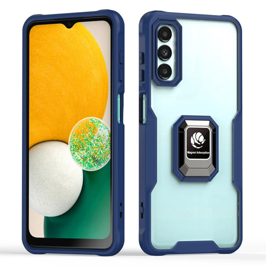 For Samsung Galaxy A02 / M02 Armor Shockproof Magnetic Ring Phone Case(Navy Blue) - Galaxy Phone Cases by buy2fix | Online Shopping UK | buy2fix