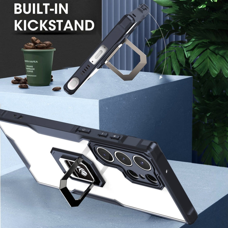 For Samsung Galaxy A14 5G Armor Shockproof Magnetic Ring Phone Case(Deep Purple) by buy2fix