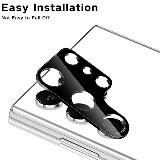 For Samsung Galaxy S22 Ultra 5G 50pcs Integrated Rear Camera Lens Tempered Glass Film(Black) by buy2fix