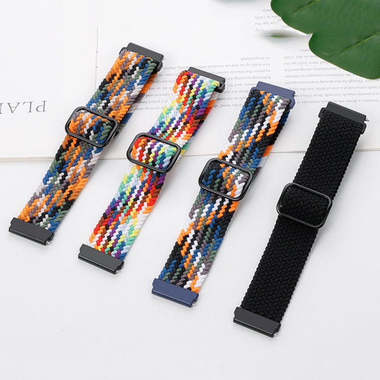 For Google Pixel Watch Buckle Nylon Braided Watch Band(Rainbow) by buy2fix
