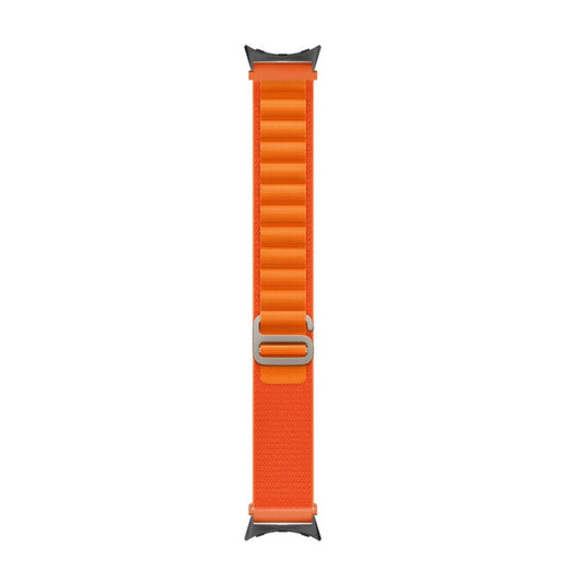For Google Pixel Watch Nylon Loop Black Connector Watch Band(Orange) by buy2fix