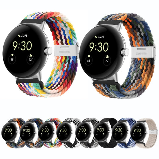 For Google Pixel Watch Metal Buckle Nylon Watch Band(Starlight Color) by buy2fix