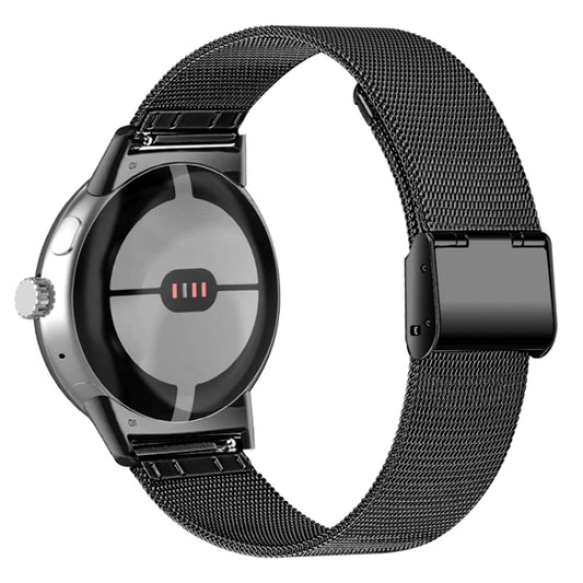 For Google Pixel Watch Milan Buckle Fine Mesh Metal Watch Band(Black) by buy2fix