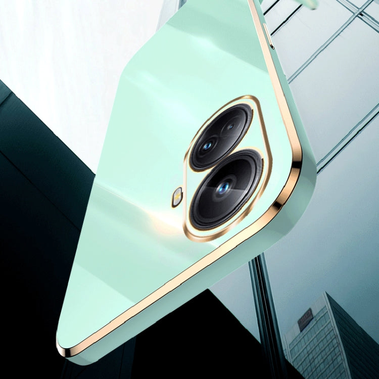 For Realme 10 Pro+ XINLI Straight Edge 6D Electroplate TPU Phone Case(Pink) by buy2fix