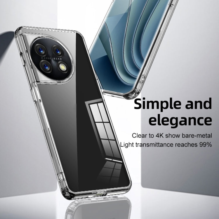 For OnePlus 11 5G Armor Clear TPU Hard PC Phone Case(Matte Black) by buy2fix