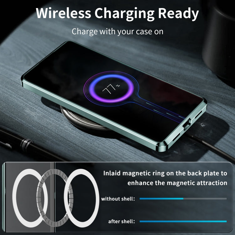 For Samsung Galaxy Note10+ MagSafe Magnetic Frosted Metal Phone Case(Green) by buy2fix