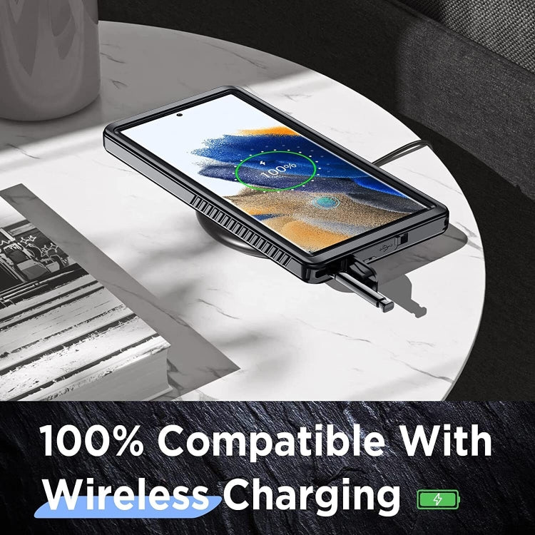 For Samsung Galaxy S23 Ultra 5G RedPepper 360 Full Body Life Waterproof Phone Case(Black) by RedPepper