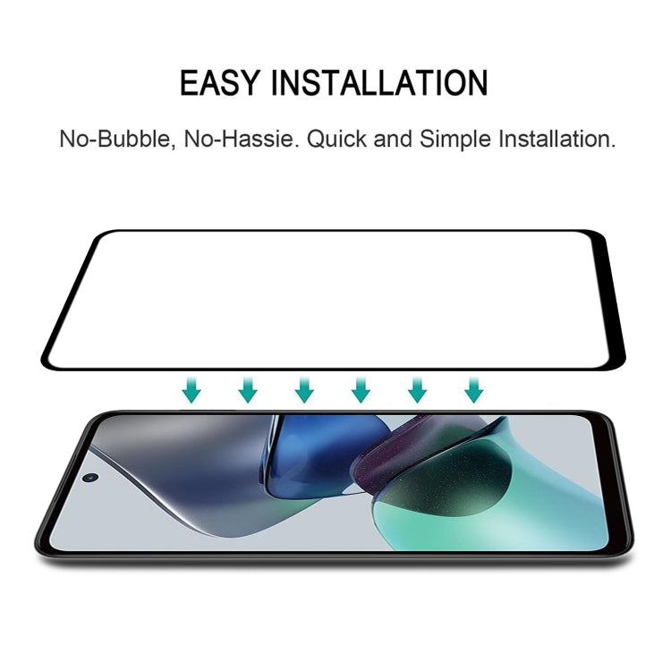 For Motorola Moto G23 25pcs Full Glue Full Screen Tempered Glass Film by buy2fix