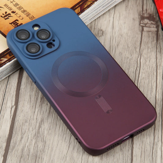 For iPhone 11 Liquid TPU Silicone Gradient MagSafe Phone Case(Blue Purple) by buy2fix