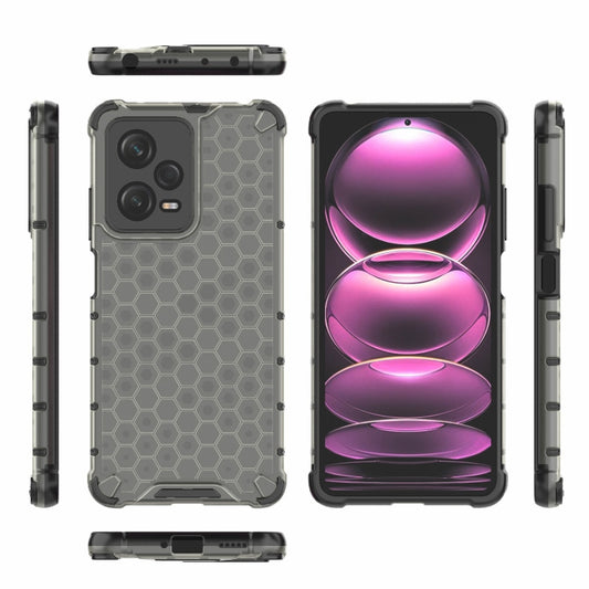 For Xiaomi Poco X5 Pro Shockproof Honeycomb PC + TPU Phone Case(Black) by buy2fix