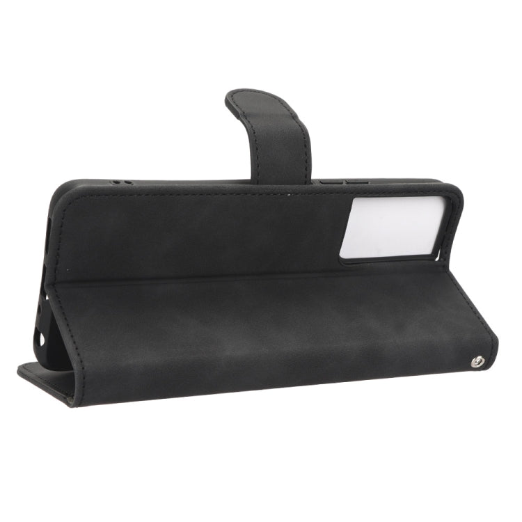 For TCL 40SE Skin Feel Magnetic Flip Leather Phone Case(Black) by buy2fix