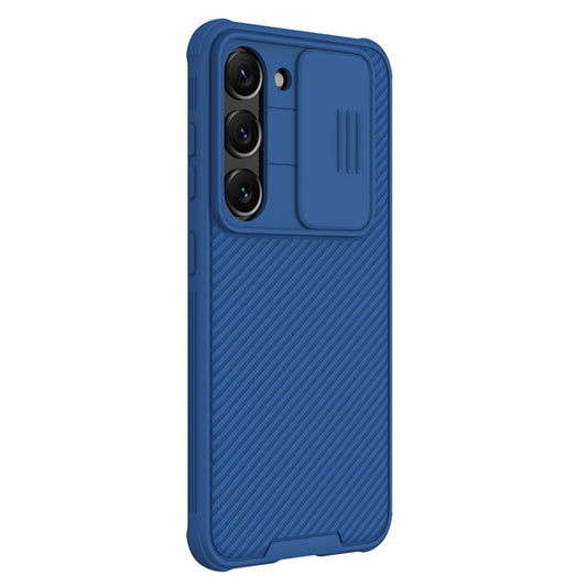 For Samsung Galaxy S23+ 5G NILLKIN Black Mirror Pro Series Camshield Phone Case(Blue) by NILLKIN