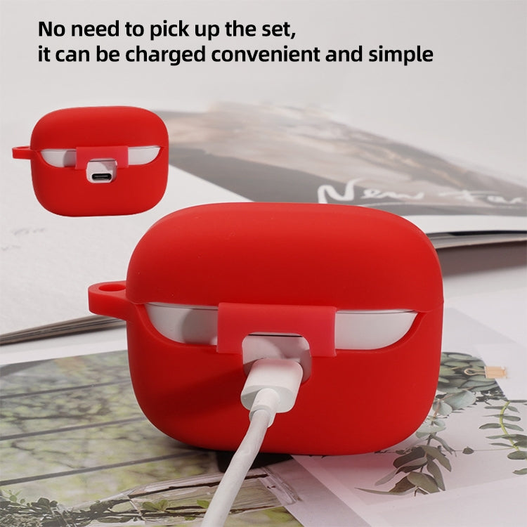 For JBL T230NC TWS Wireless Earphone Silicone Protective Case(Red) by buy2fix